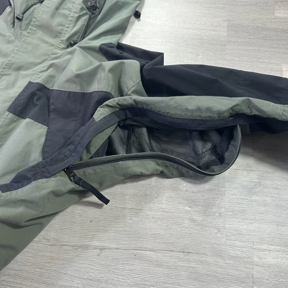 Mountain Hardwear Ski Jacket Mens Medium Green Hooded Full Zip Conduit Shell